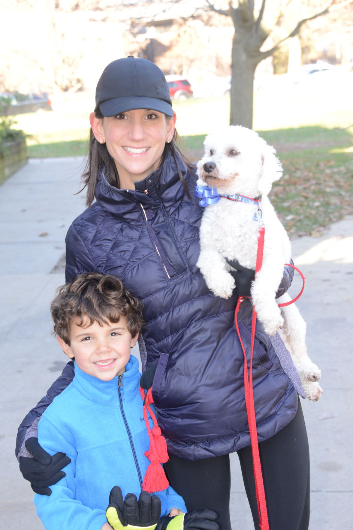 Mack and Katie Grojean with dog Teddy
